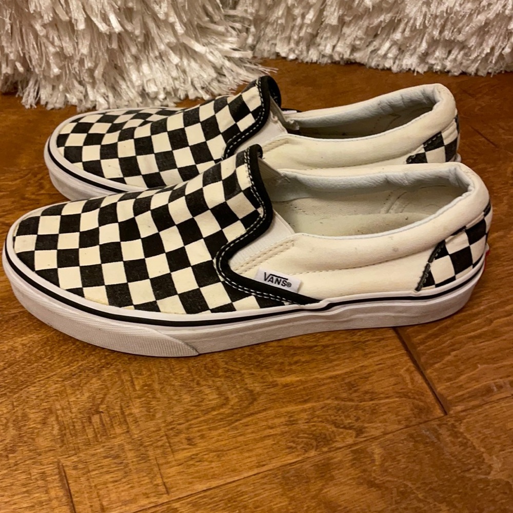 Vans slip on checkerboard